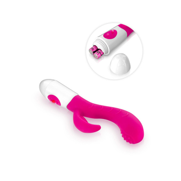 Vibromasseur rabbit stries et picots 